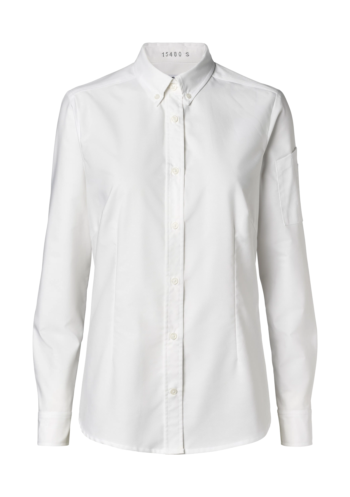 Camisa Oxford mujer servicio cuello botón manga larga