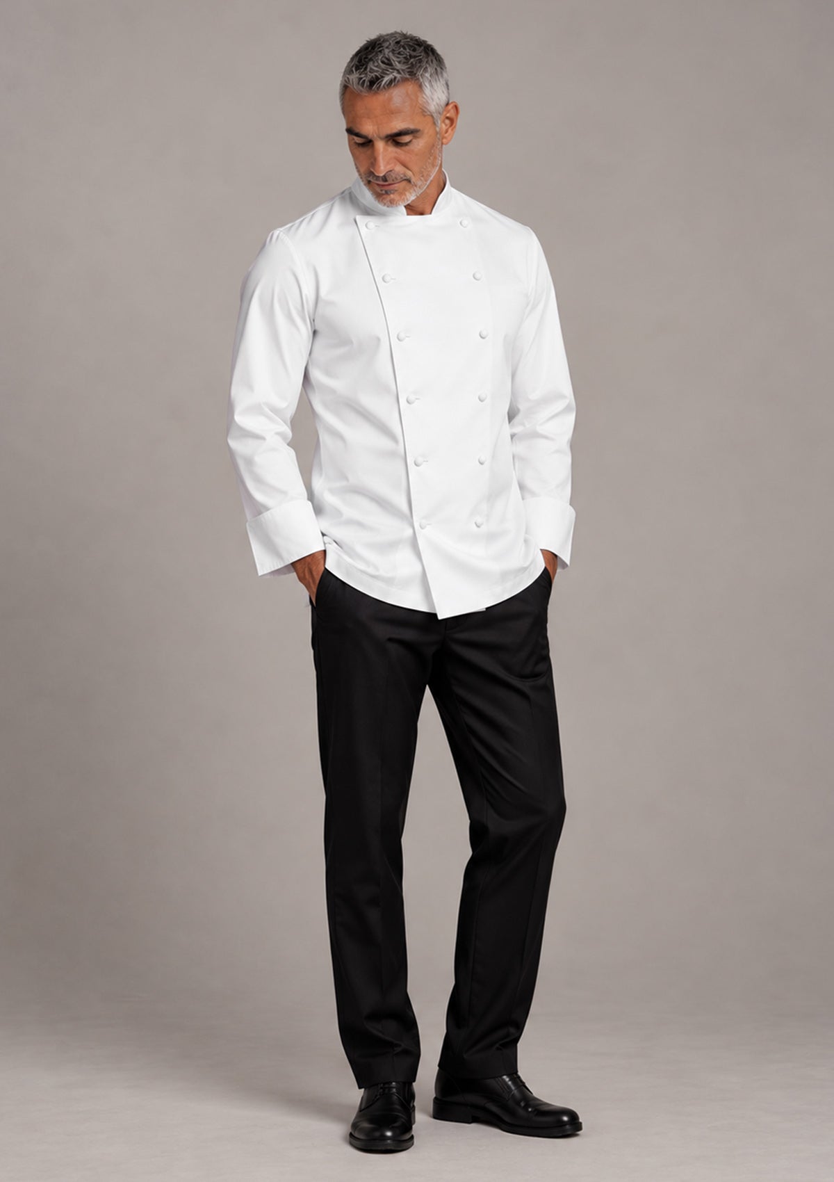 Chaqueta de Chef para Hombre de Corte Francés Manga Larga