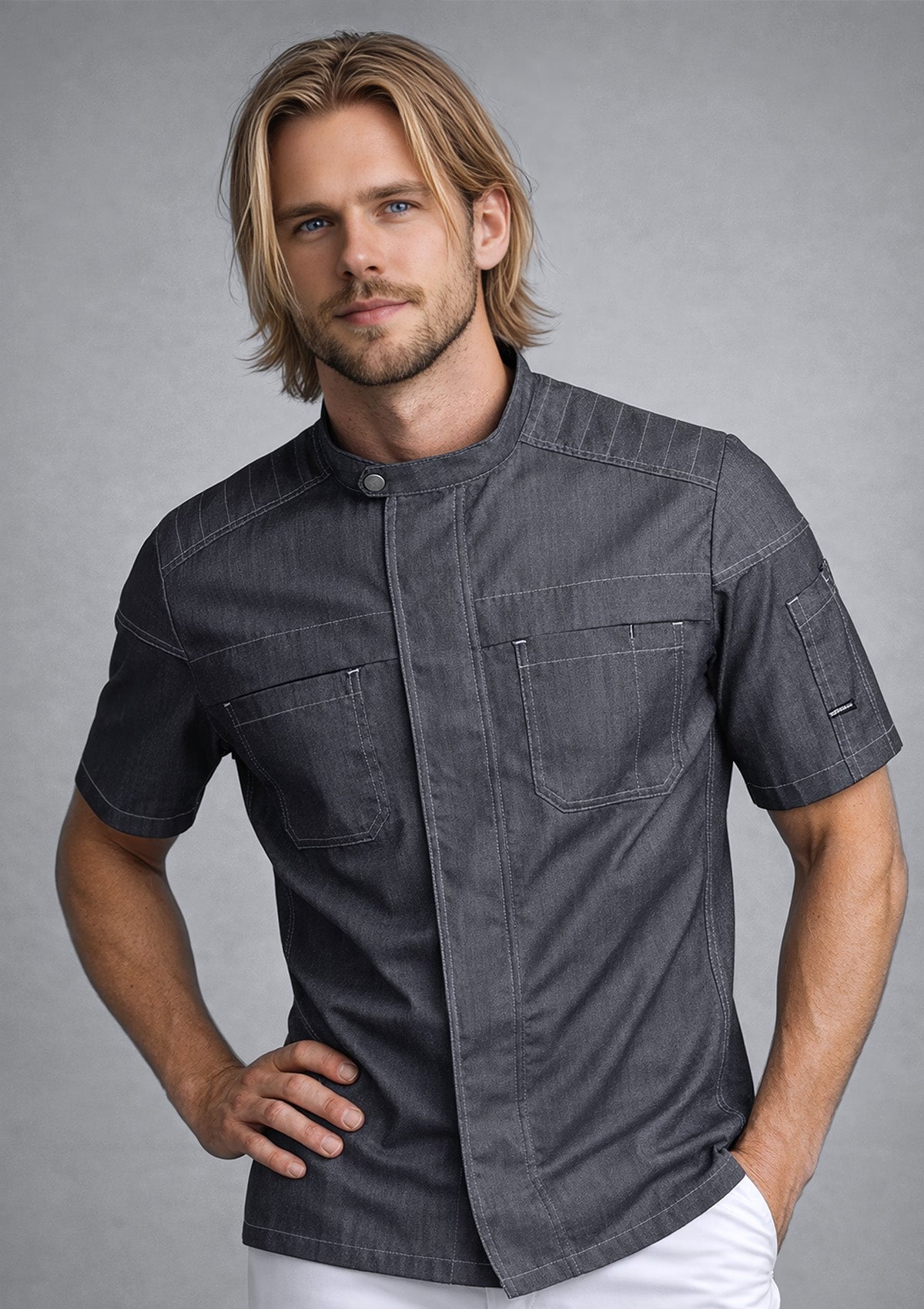 Biker Chef & Service Jacket Short Sleeves Unisex