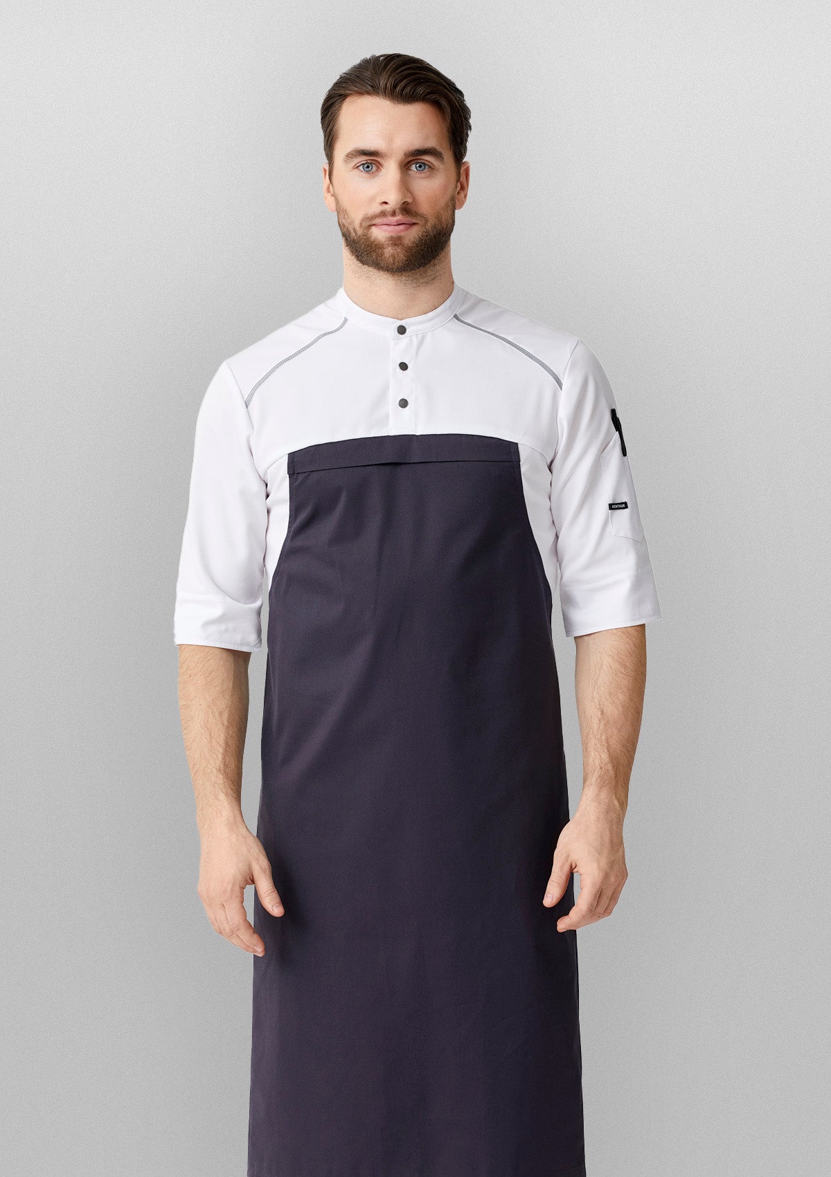 Veste de Chef Hybride avec Tablier Intégré Manches 3/4 Unisexe