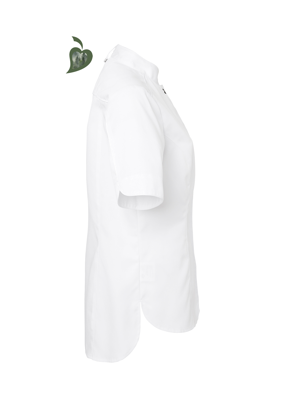 Camicia da Chef Slim-Fit Donna Maniche Corte in Tessuto Pregiato | Segers