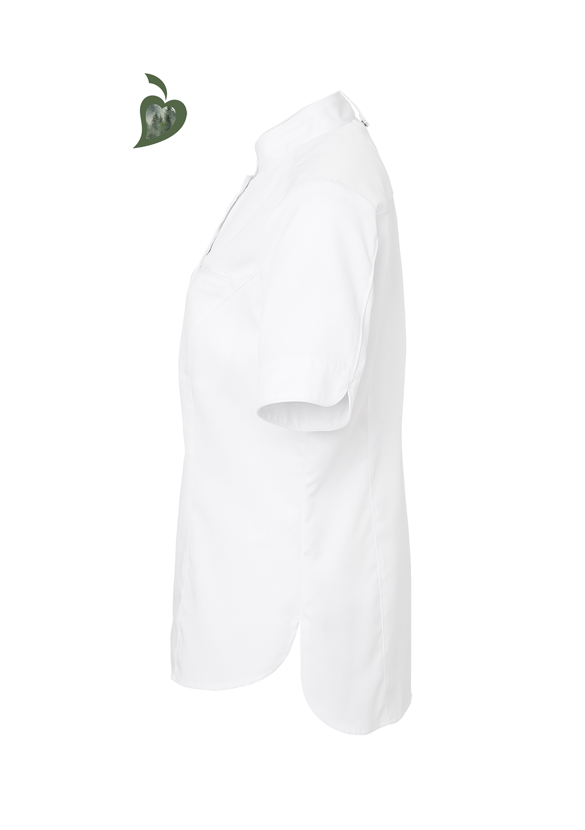 Camicia da Chef Slim-Fit Donna Maniche Corte in Tessuto Pregiato | Segers