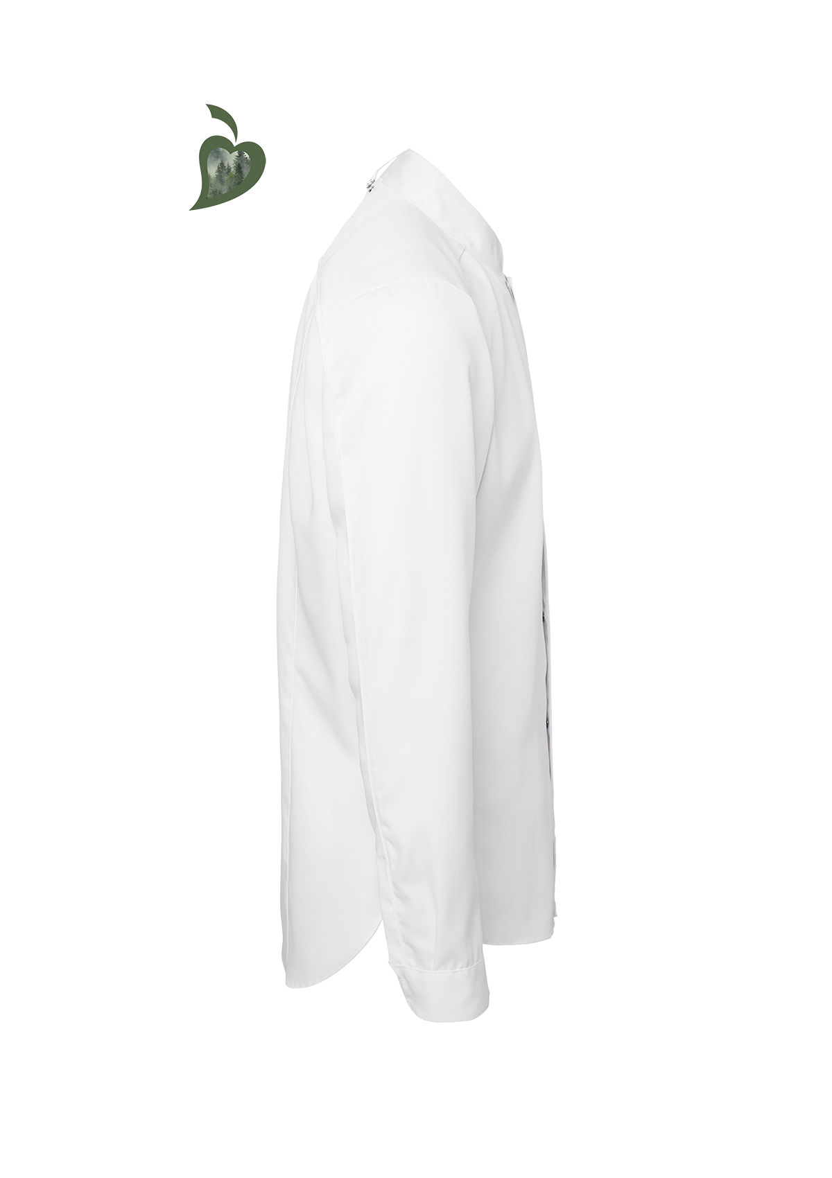 Camicia da Chef Slim-Fit a Maniche Lunghe in Tessuto Pregiato Uomo | Segers