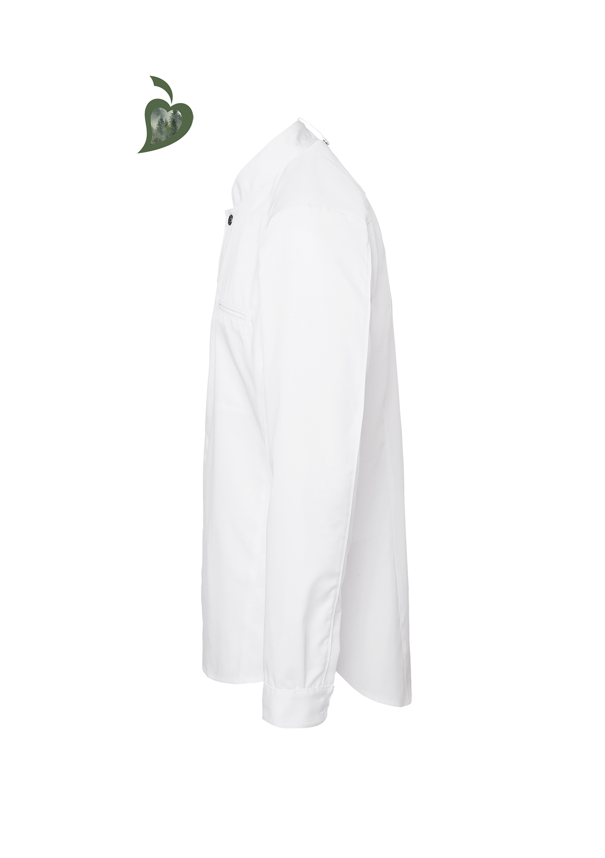 Camicia da Chef Slim-Fit a Maniche Lunghe in Tessuto Pregiato Uomo | Segers