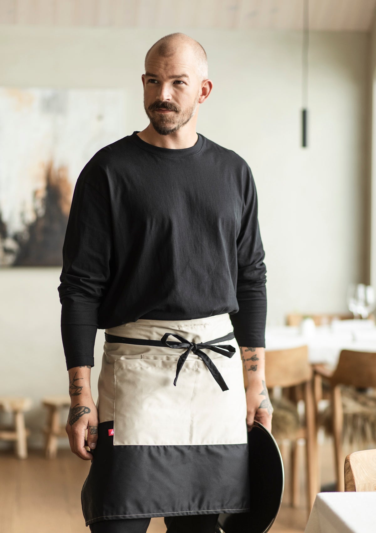Unisex Bistroschürze Blockprint