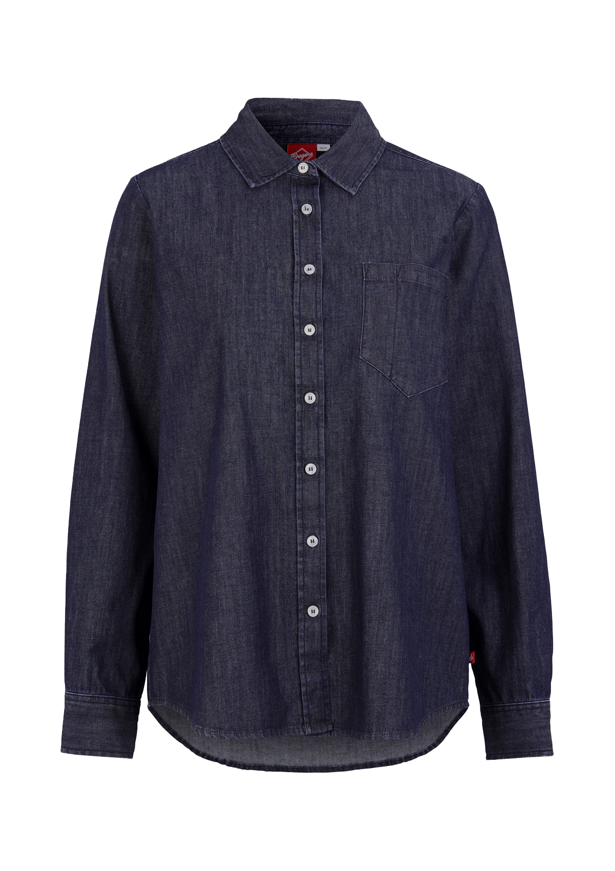Camicia Donna in Denim Vestibilità Regolare Maniche Corte