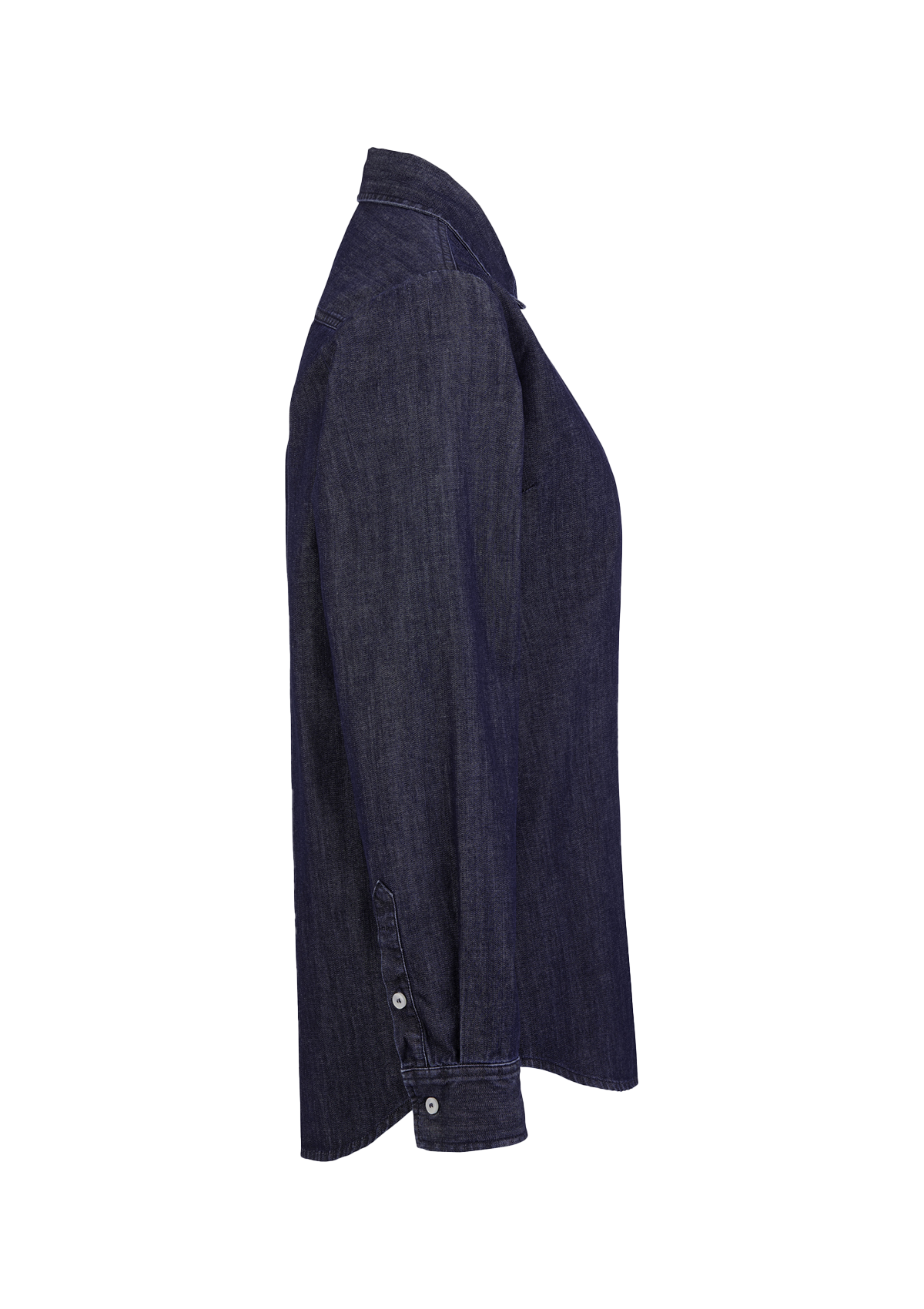 Camicia Donna in Denim Vestibilità Regolare Maniche Corte