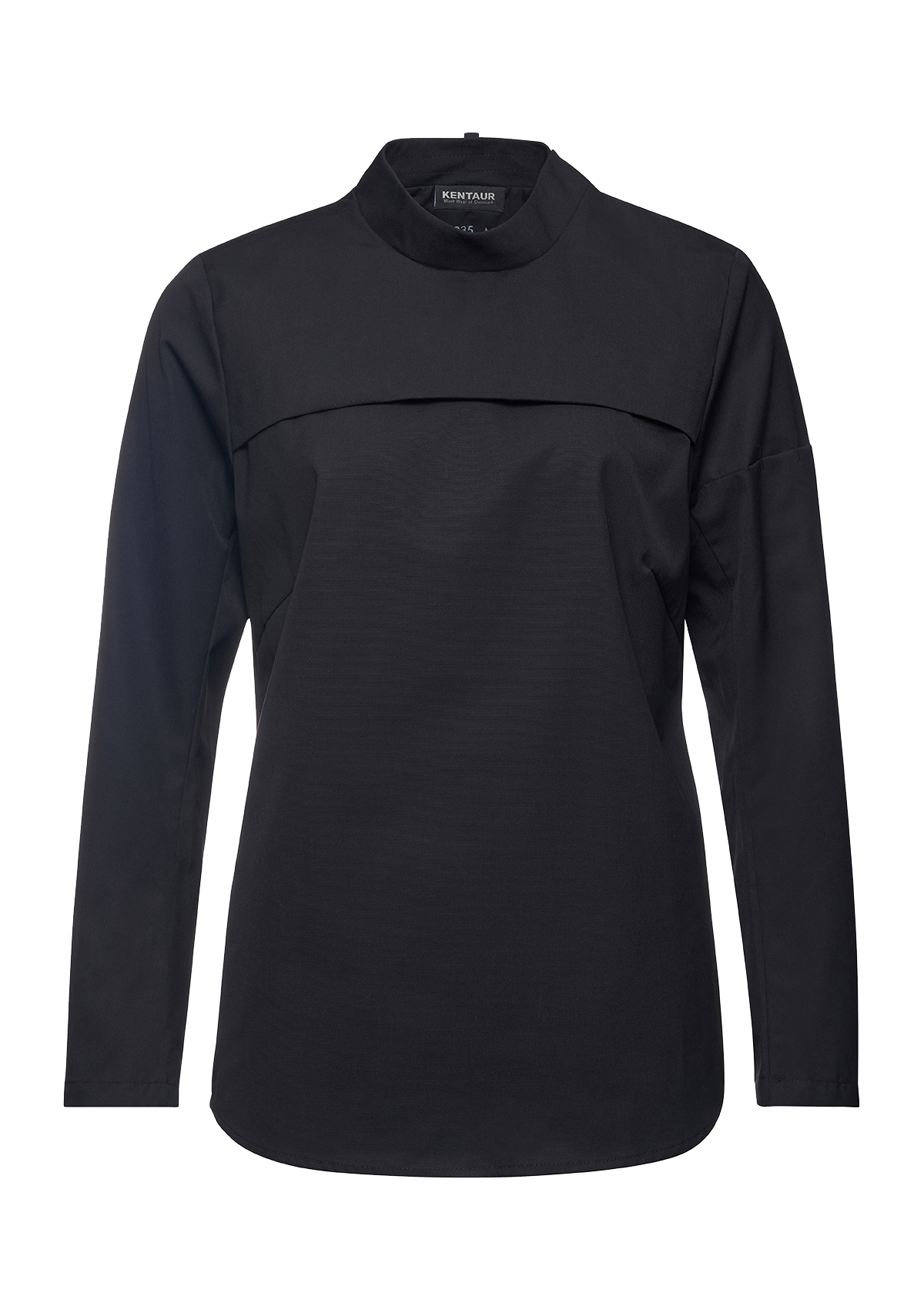Damen Popover Kochhemd Figurnah Langarm