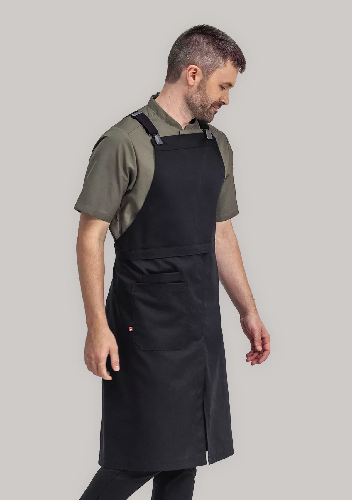 2-in-1 Canvas Schürze mit Hosenträgern