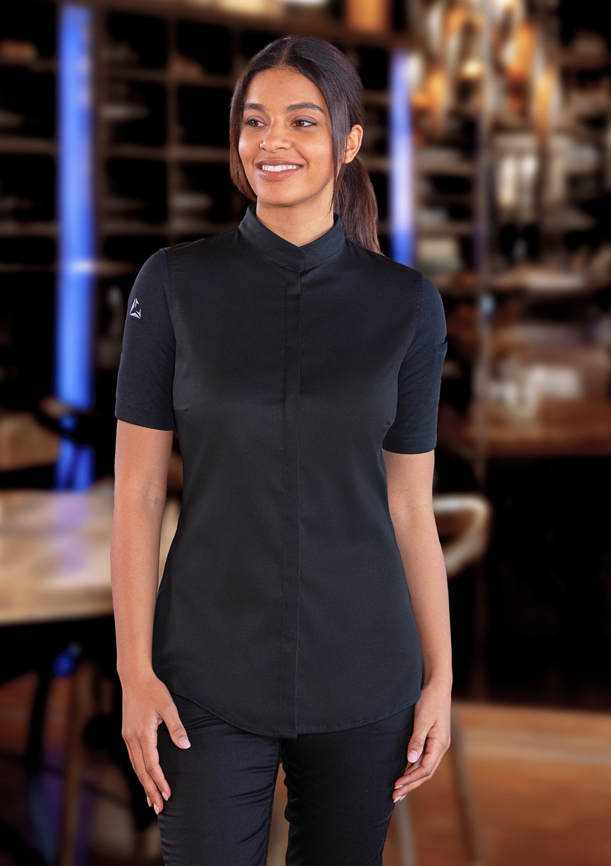 Damen Kochjacke Avantgarde Kurzarm