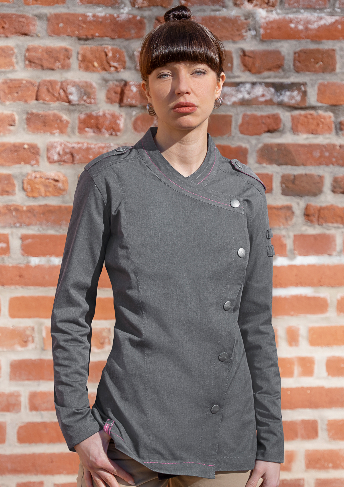 Giacca da Chef Donna ROCK CHEF® Stage2 Stile Denim Maniche Lunghe
