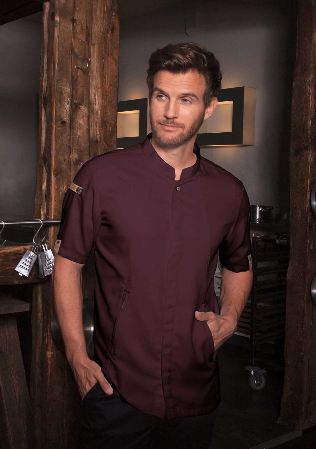 Camicia da Chef Uomo Green-Generation Maniche Corte